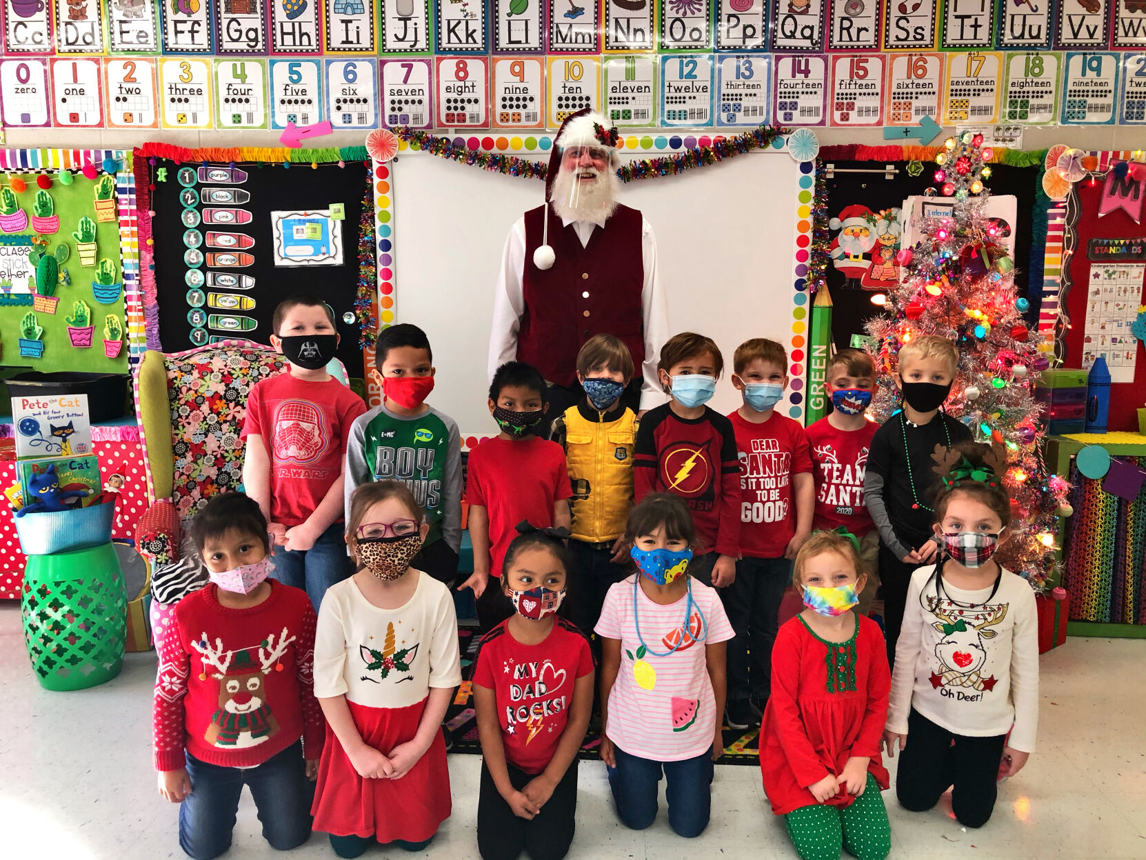 Santa reads to class at Wills Valley Elementary